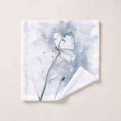 Wasserfarbe Schöner Schmetterling auf der Löwenzun Badhandtuch Set (Waschlappen)