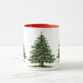 Wasserfarbe Schöner Weihnachtsbaum Tasse (Zentrum)