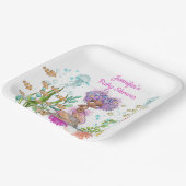 Wasserfarbe Schönes Brown Kleine Meerjungfrau Gebu Pappteller (Gewinkelt)