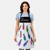 Wasserfarbe Schönheitsnagel Polnischer Salon Perso Schürze (Getragen)