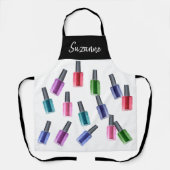 Wasserfarbe Schönheitsnagel Polnischer Salon Perso Schürze (Vorderseite)