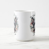 Wasserfarbe Schotte und Blumenreath Kaffeetasse (Mittel)