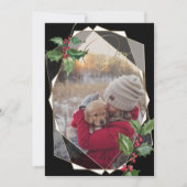 Wasserfarbe Schwarz und Rote Berries Einladung (Vorderseite)