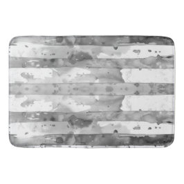 Wasserfarbe Schwarz und Weiß Streifen Badematte