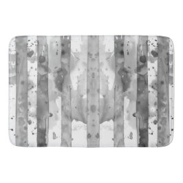 Wasserfarbe Schwarz und Weiß Streifen Badematte