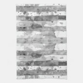 Wasserfarbe Schwarz und Weiß Streifen Geschirrtuch (Vertikal)