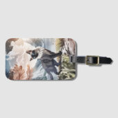 Wasserfarbe Schwarz und Weiße Flusskatze in der Na Gepäckanhänger (Vorderseite (Horizontal))