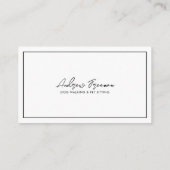 Wasserfarbe Schwarz/Weiß Dalmatiner Wanderung Visitenkarte (Rückseite)