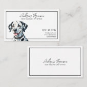 Wasserfarbe Schwarz/Weiß Dalmatiner Wanderung Visitenkarte (Vorne/Hinten)