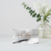 Wasserfarbe Schwarz-weiß Landschaft Mit Monogramm Visitenkarte