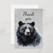 Wasserfarbe Schwarzer Bär Tierschutz Danke (Vorne/Hinten)