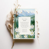 Wasserfarbe Schweiz Edelweiss Hochzeit Einladung