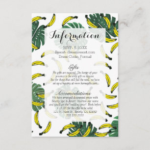 Wasserfarbe Schweizer Pflanze und Bananen Begleitkarte