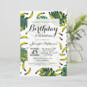 Wasserfarbe Schweizer Pflanze und Bananen Einladung (Stehend Vorderseite)