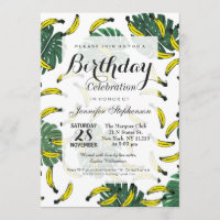 Wasserfarbe Schweizer Pflanze und Bananen