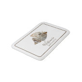 Wasserfarbe Seashell Beach House Badematte (Schrägansicht)