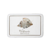 Wasserfarbe Seashell Beach House Badematte (Vorderseite)