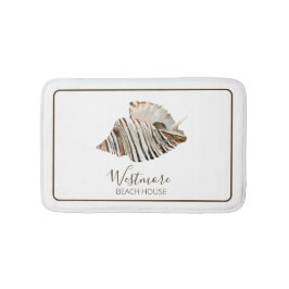 Wasserfarbe Seashell Beach House Badematte