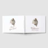 Wasserfarbe Seashell Beach House Gästebuch (Voll)