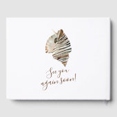 Wasserfarbe Seashell Beach House Gästebuch (Rückseite)