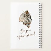 Wasserfarbe Seashell Beach House Notizblock (Rückseite)
