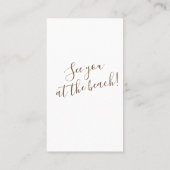 Wasserfarbe Seashell Beach House Visitenkarte (Rückseite)