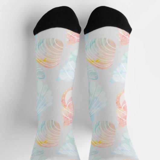 Wasserfarbe Seashell Crew Socken (Oben)