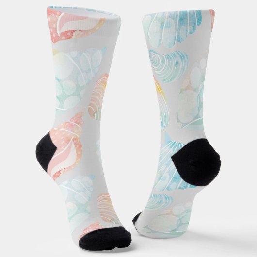 Wasserfarbe Seashell Crew Socken (Gewinkelt)