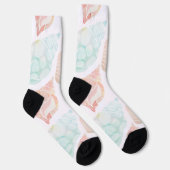 Wasserfarbe Seashell Crew Socken (Rechts)
