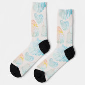 Wasserfarbe Seashell Crew Socken (Linkes Detail)