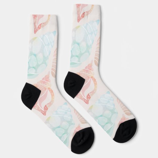 Wasserfarbe Seashell Crew Socken (Rechts)