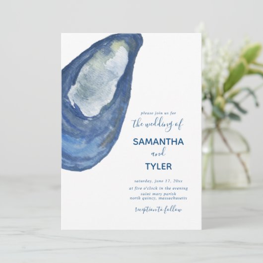 Wasserfarbe Seashell Einladung (Stehend Vorderseite)