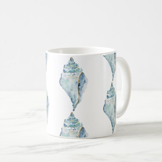 Wasserfarbe Seashell Kaffeetasse (VorderseiteRechts)