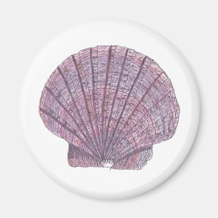 Wasserfarbe Seashell Magnet