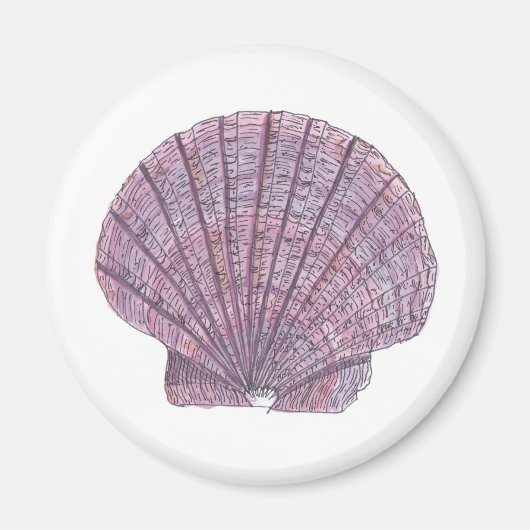 Wasserfarbe Seashell Magnet (Vorne)