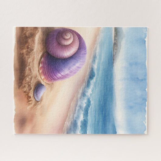 Wasserfarbe Seashell Puzzle (Horizontal)
