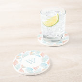 Wasserfarbe Seashell Sandstone Untersetzer (Seite)