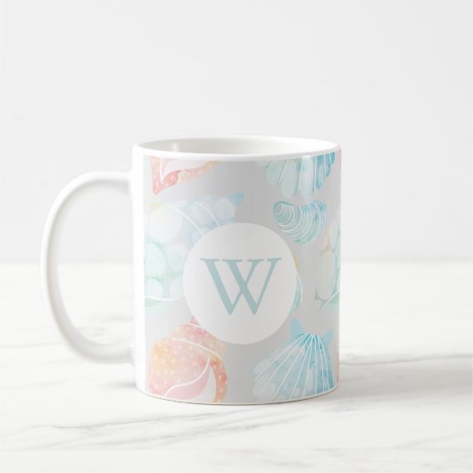 Wasserfarbe Seashell-Tasse Kaffeetasse (Links)