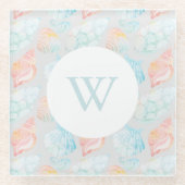 Wasserfarbe Seashell Untersetzer (Vorderseite)