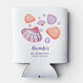 Wasserfarbe Seashells Paper Napkins Dosenkühler (Rückseite)