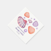 Wasserfarbe Seashells Paper Napkins Serviette (Ecke)