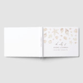 Wasserfarbe Seashells Pearls Coastal Boho Hochzeit Gästebuch (Voll)