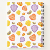 Wasserfarbe Seashells Sketchbook Notebook mit Name Notizblock (Rückseite)