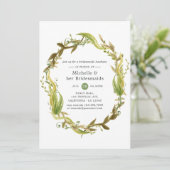 Wasserfarbe Seealgen Bridesmaids Luncheon Einladung (Stehend Vorderseite)