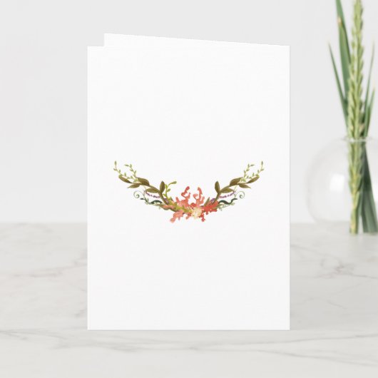 Wasserfarbe Seealgen Strand Hochzeit Programm (Rückseite)