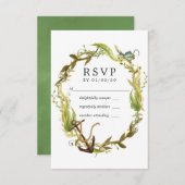 Wasserfarbe Seealgen Strand Hochzeit RSVP Karte (Vorne/Hinten)