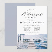 Wasserfarbe Seepromenade Hochzeitsessen Probe Aben