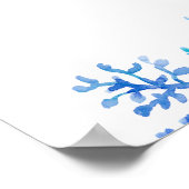 Wasserfarbe Seetang Strand Hochzeitssitze Poster (Ecke)