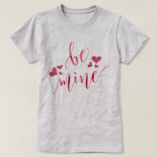 Wasserfarbe Sei der Valentinstag T-Shirt (Design vorne)