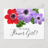 Wasserfarbe sei meine Blume Mädchen Bridesmaid Pos Einladungspostkarte (Vorderseite)